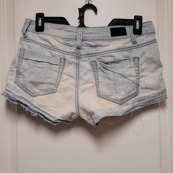 Chiqle Denim Architect American Flag Red/White Jean Shorts - Picture 2 of 7